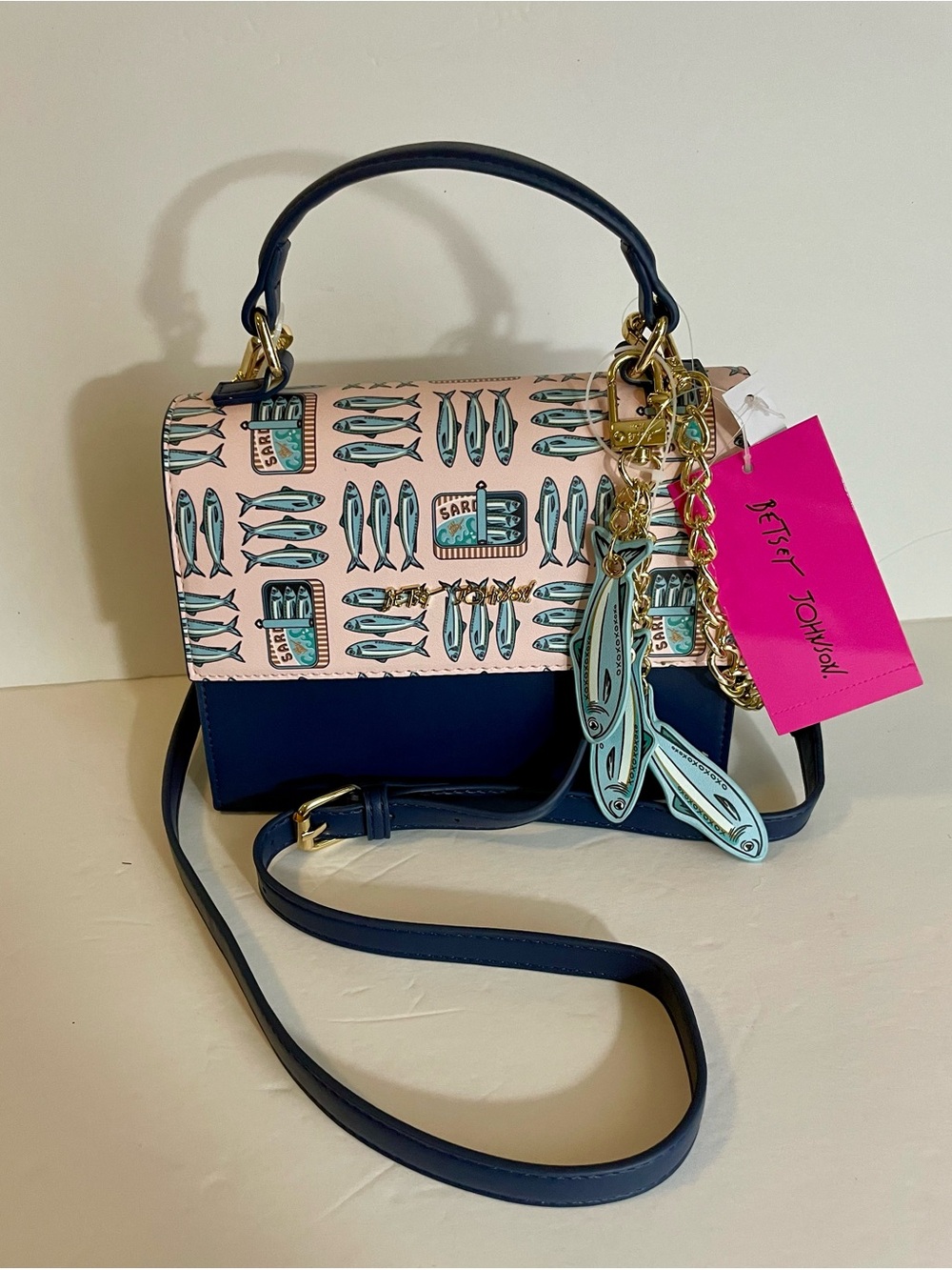 Betsey Johnson NWT Sardine Crossbody